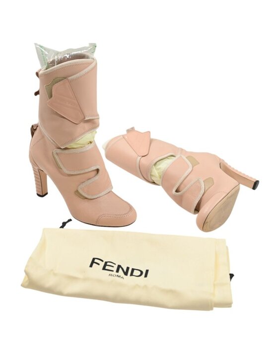 Fendi Shoes - Fendi Promenade Lamb Leather Bootie in Rosa